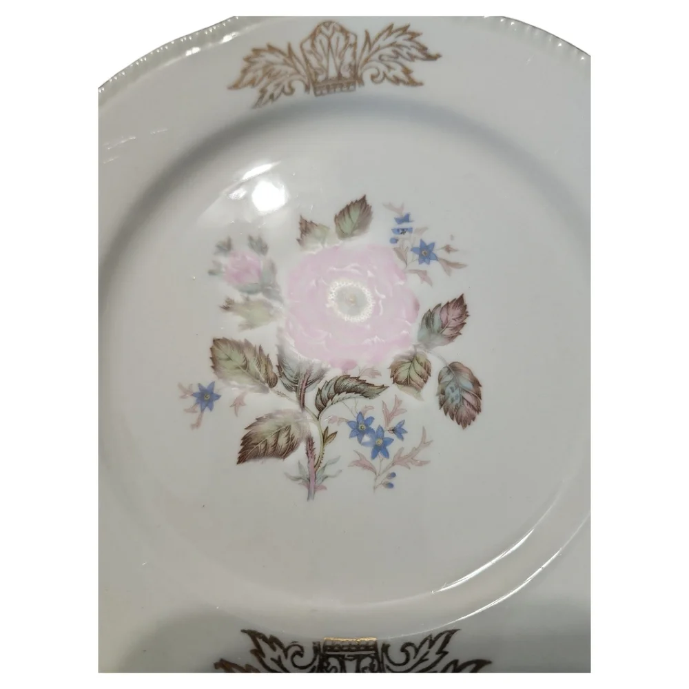 Antique 1950s Homer Laughlin Queen Esther Collection 22k Gold Rim Salad Plates-8 - Picture 6 of 8